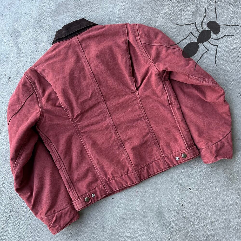 Vintage Y2K Carhartt WOMENS WJ097 VRS pink Detroit work wear jacket - Picture 6 of 8